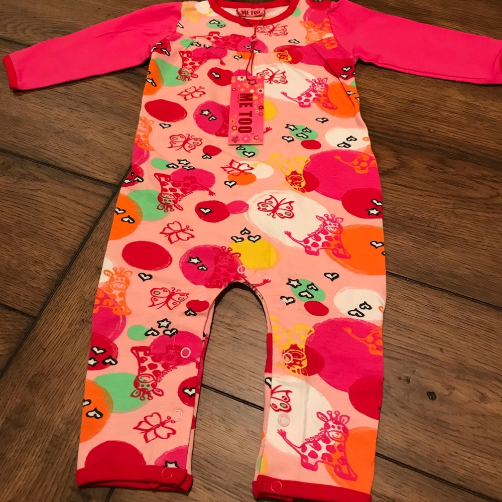 Me Too Tika Baby Girl Long Sleeve Suit 3-6 months